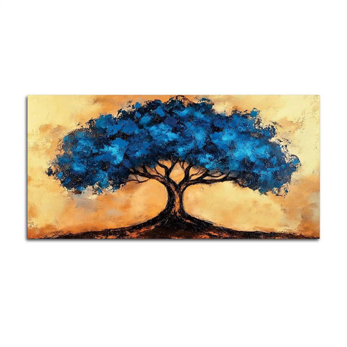 Artistic Nature Tree Canvas Wall Abstract Painting for Modern Decor