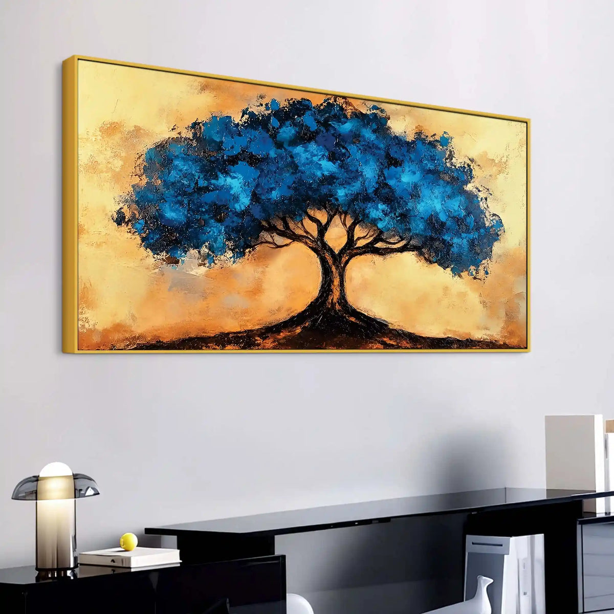 Artistic Nature Tree Canvas Wall Abstract Painting for Modern Decor