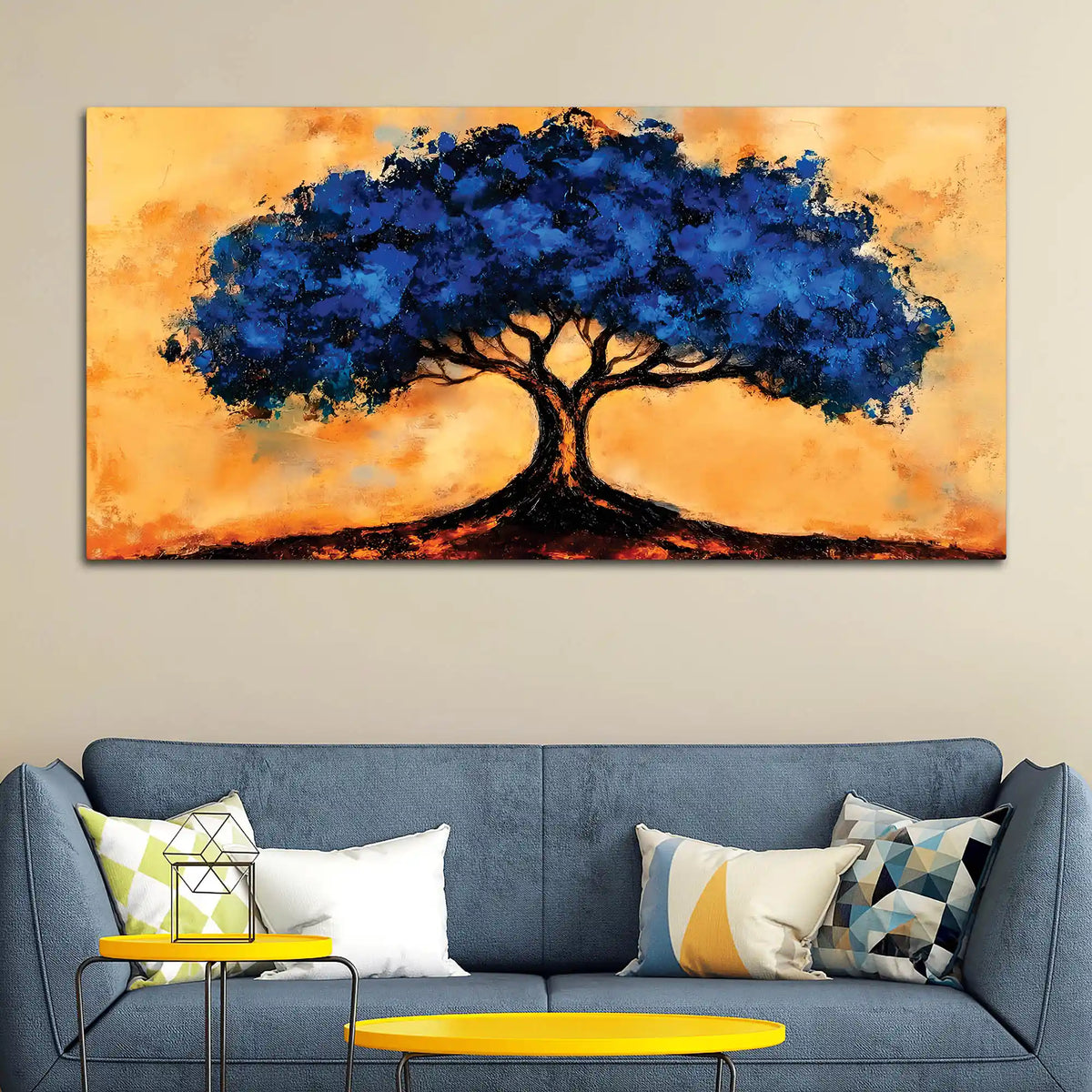 Artistic Tree Canvas Wall Art Painting for Home Decor