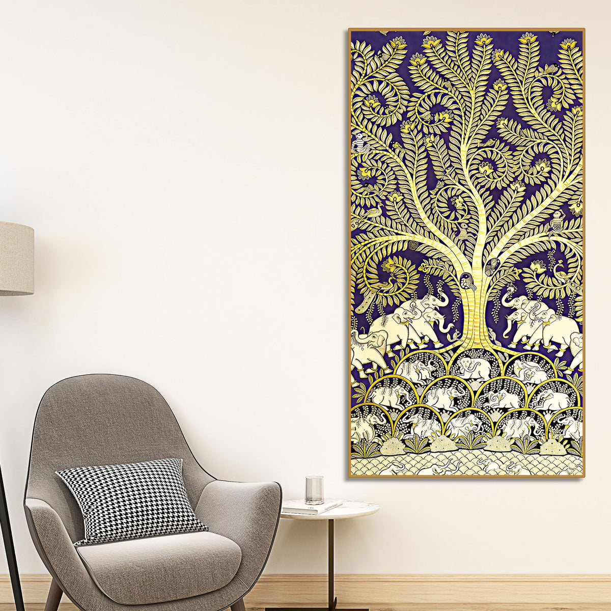 Artistic Tree of Life Canvas Painting | Luxury Indian Wall Art