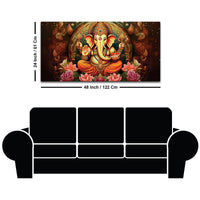 Auspicious Lord Ganesha Canvas Wall Painting for Prosperity and Wisdom – Modern Spiritual Wall Decor