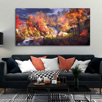 Autumn Season Nature's Scenery Wall Painting