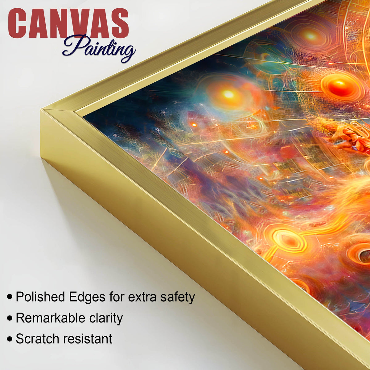 Bajrangbali Hanuman Cosmic Canvas Painting – Sacred Energy Decor