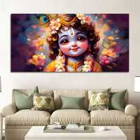 Bal Gopal Cute Canvas Painting for Living Room & Kids Room