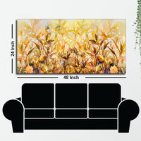 Beautiful Autumn Season with Yellow Leaves Canvas Wall Painting