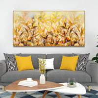Beautiful Autumn Season with Yellow Leaves Canvas Wall Painting