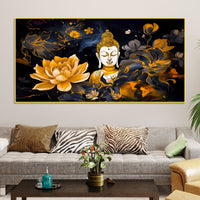 Beautiful Buddha Canvas Painting for Bedroom Wall Décor