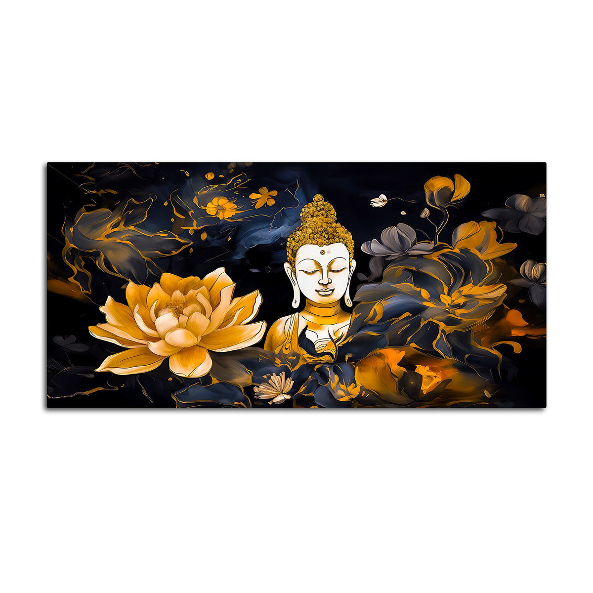 Beautiful Buddha Canvas Painting for Bedroom Wall Décor