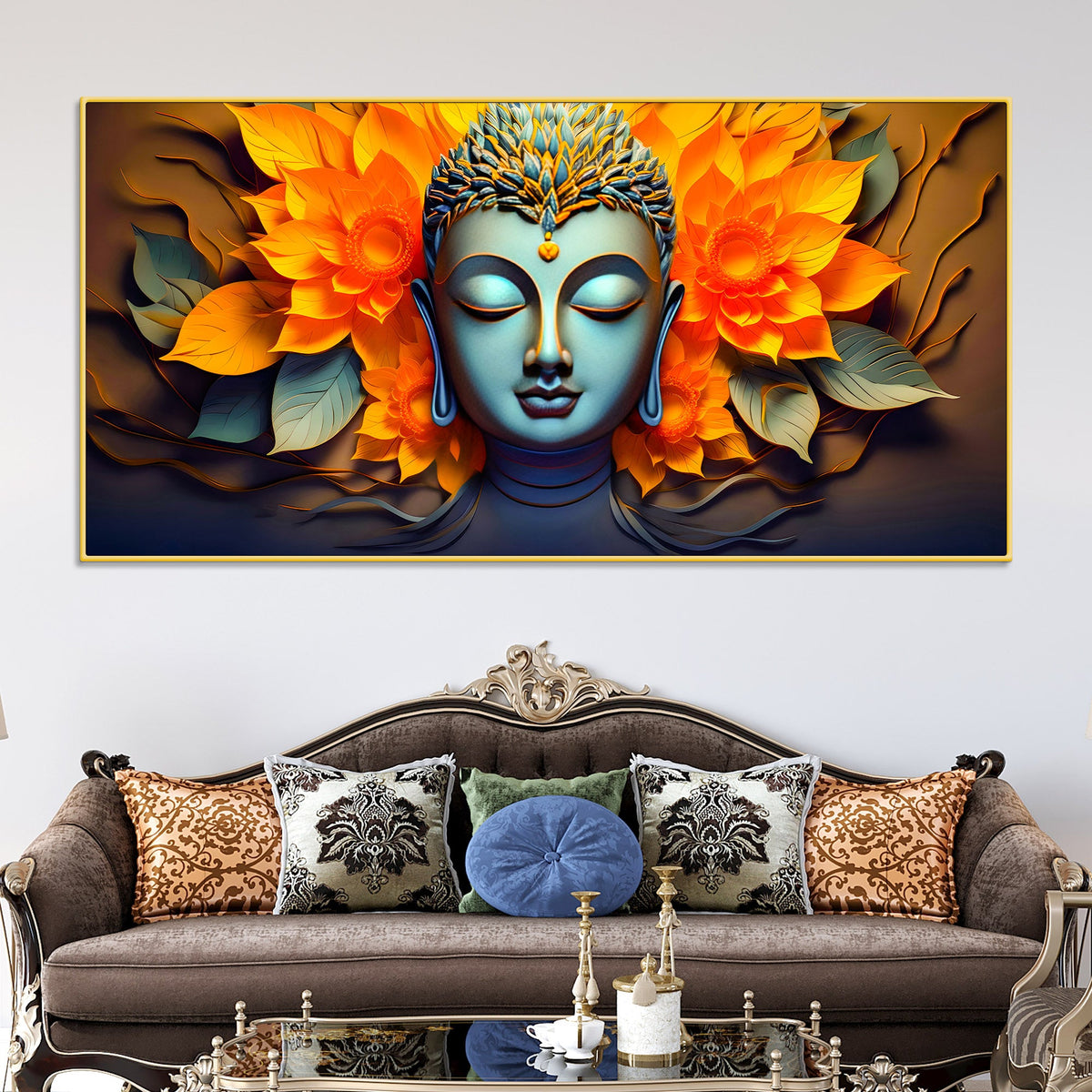 Beautiful Buddha Wall Painting for Modern Home Décor
