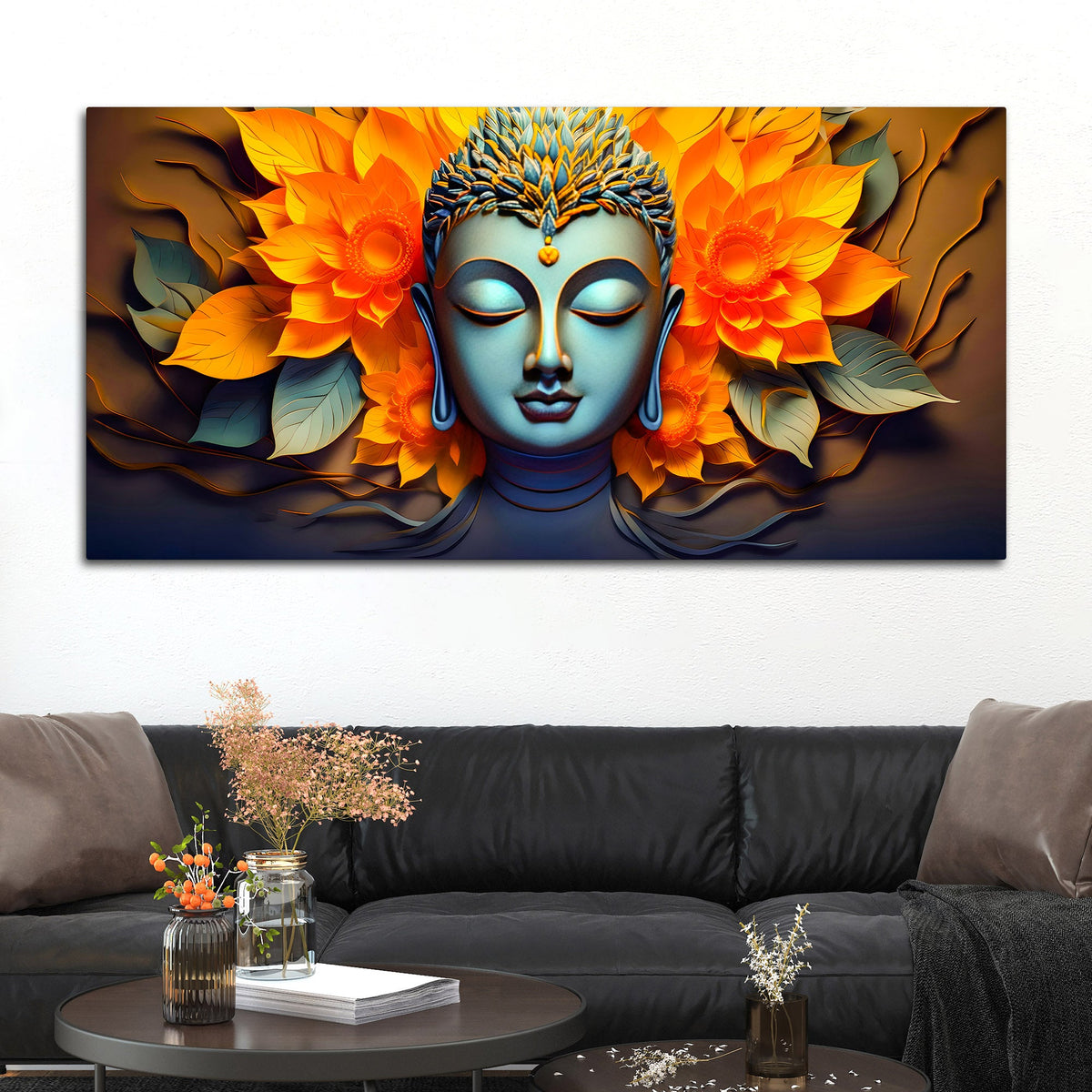 Beautiful Buddha Wall Painting for Modern Home Décor
