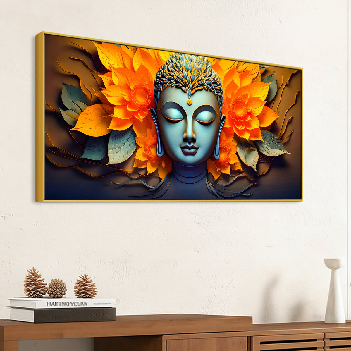 Beautiful Buddha Wall Painting for Modern Home Décor