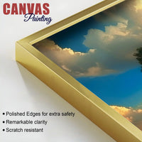 Beautiful Desert Serenity Tree Abstract Canvas Wall Painting