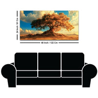 Beautiful Desert Serenity Tree Abstract Canvas Wall Painting