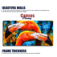 Beautiful Flamingo Couple Wall Painting