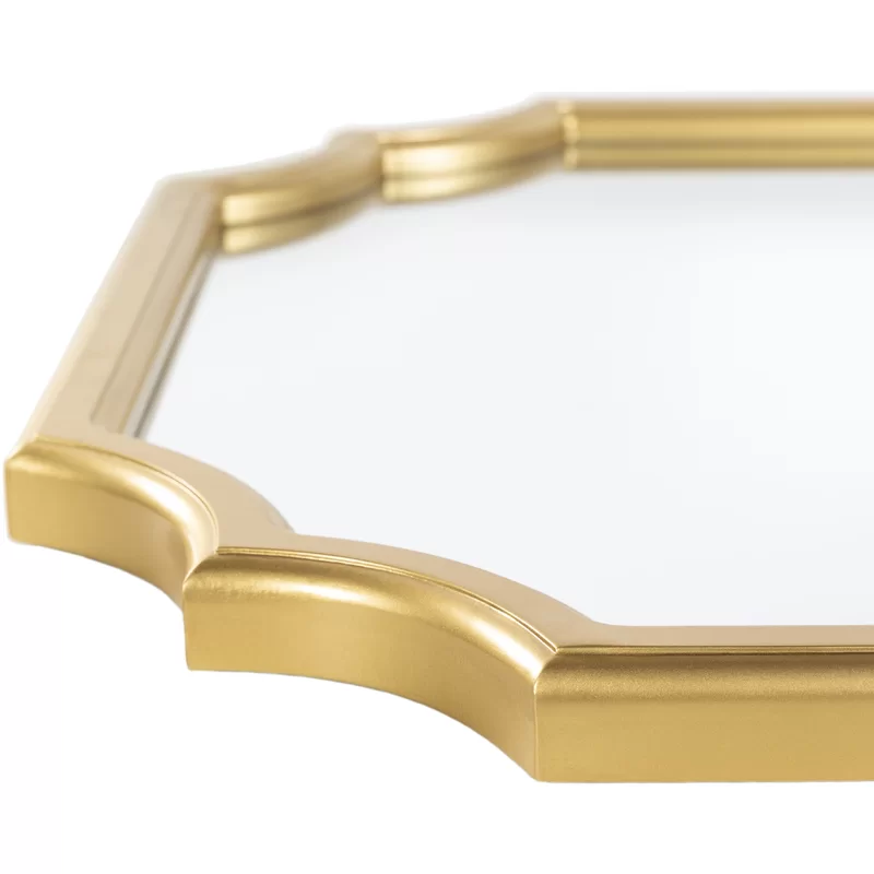Beautiful Golden Artistic Designer Wooden Framed Wall Mirror