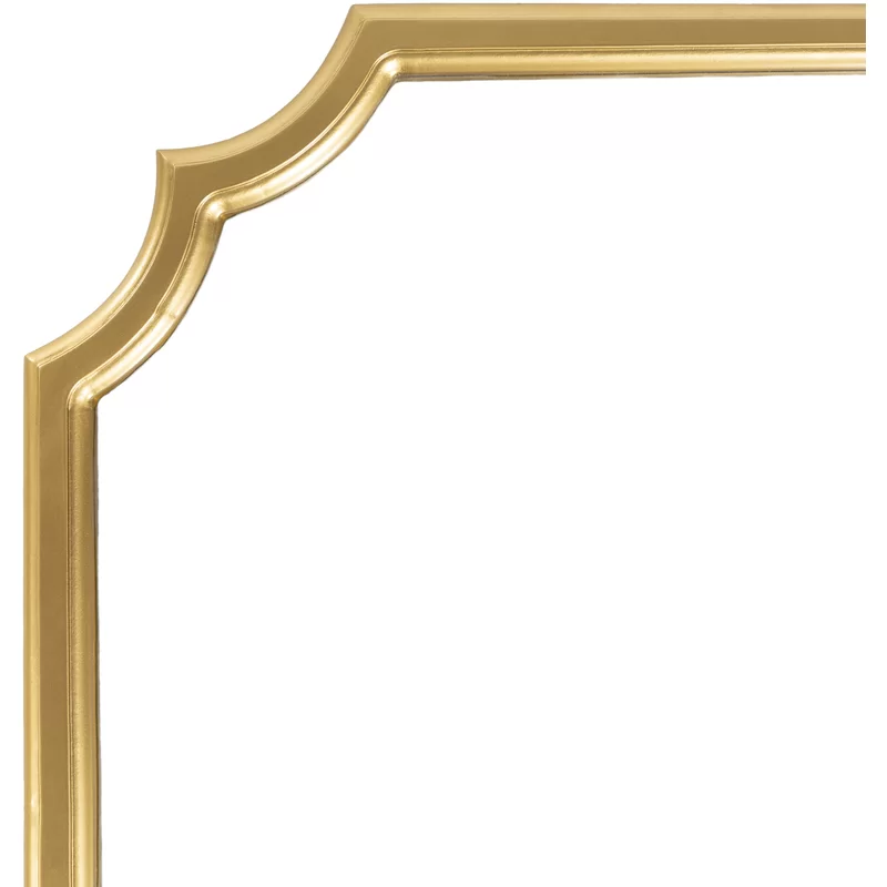 Beautiful Golden Artistic Designer Wooden Framed Wall Mirror