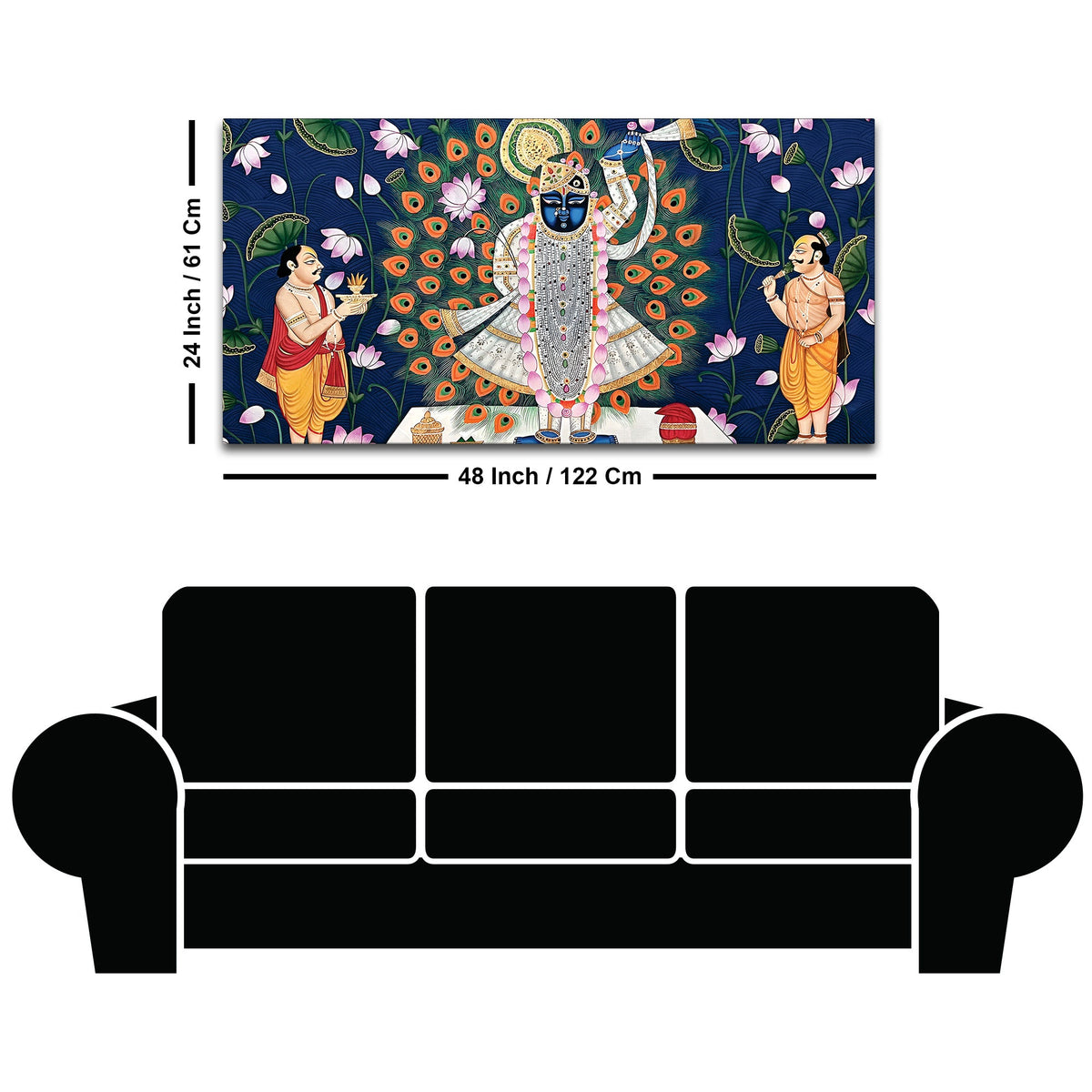 Beautiful Pichwai Art of Shrinath ji Wall Painting