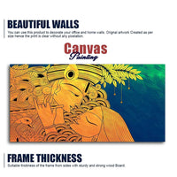 Beautiful Radha Krishna Modern Art Wall Painting