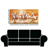 Beautiful Seven Running Horses Canvas Big Wall Painting