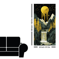 Beautiful View of Waterfall Premium Canvas Wall Painting