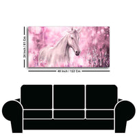 Beautiful White Horse Premium Wall Painting