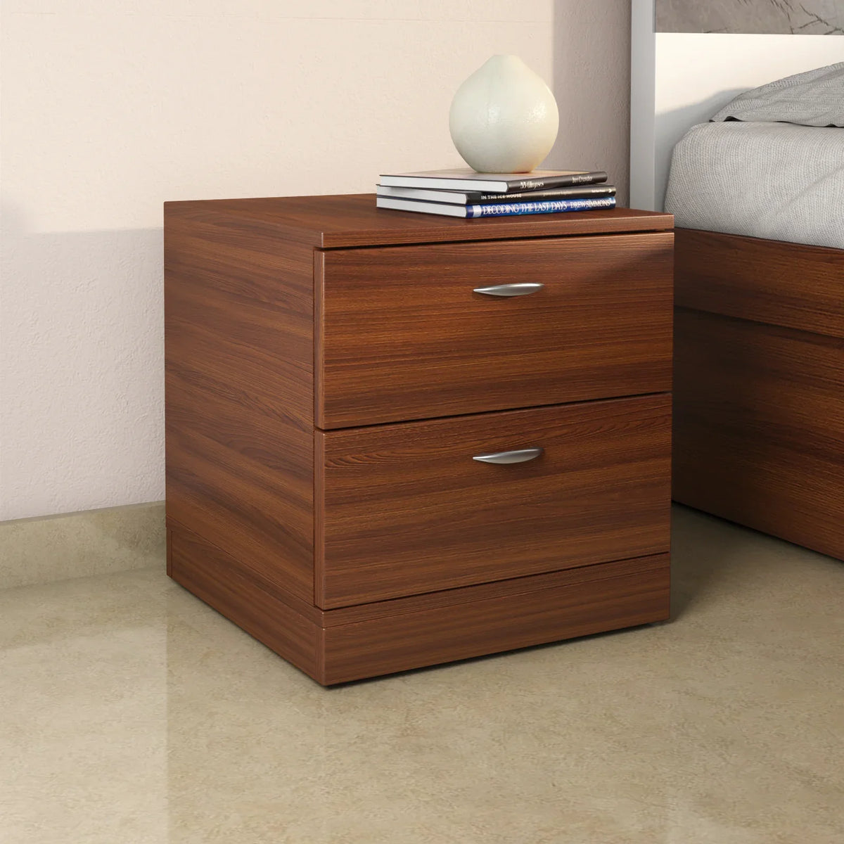 Bedroom Side Table with 2 Drawers