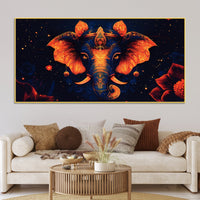 Beloved Lord Ganesha Luxury Canvas Wall Painting for Home & Office Spaces – Modern Religious Wall Art