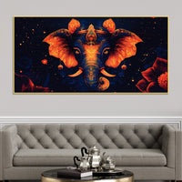Beloved Lord Ganesha Luxury Canvas Wall Painting for Home & Office Spaces – Modern Religious Wall Art