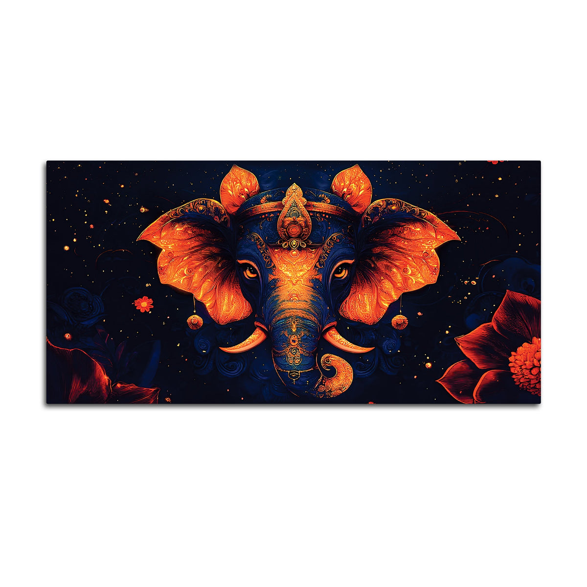 Beloved Lord Ganesha Luxury Canvas Wall Painting for Home & Office Spaces – Modern Religious Wall Art