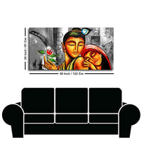 Big Size Premium Wall Painting of Lord Radha Krishna