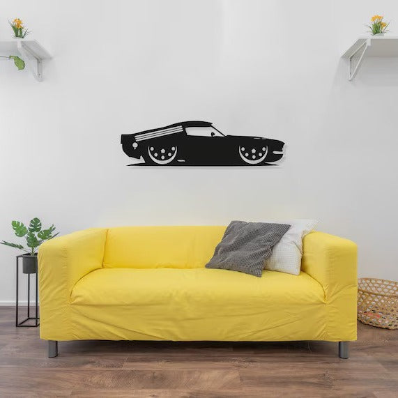 Black Car Metal Wall Art for Living Room Wall Decor