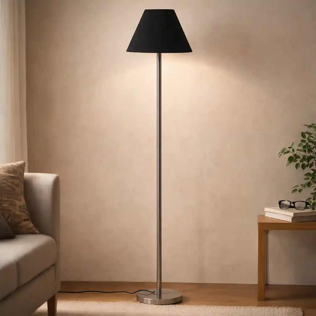 Black Decorative Conical Designer Steel Floor Lamp