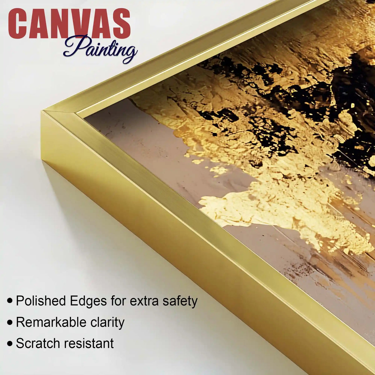 Black Gold Woman Face Abstract Wall Painting for Luxury Homes