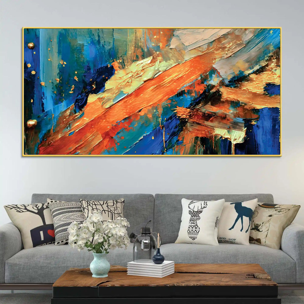 Bold Abstract Canvas Painting for Home & Office Decor