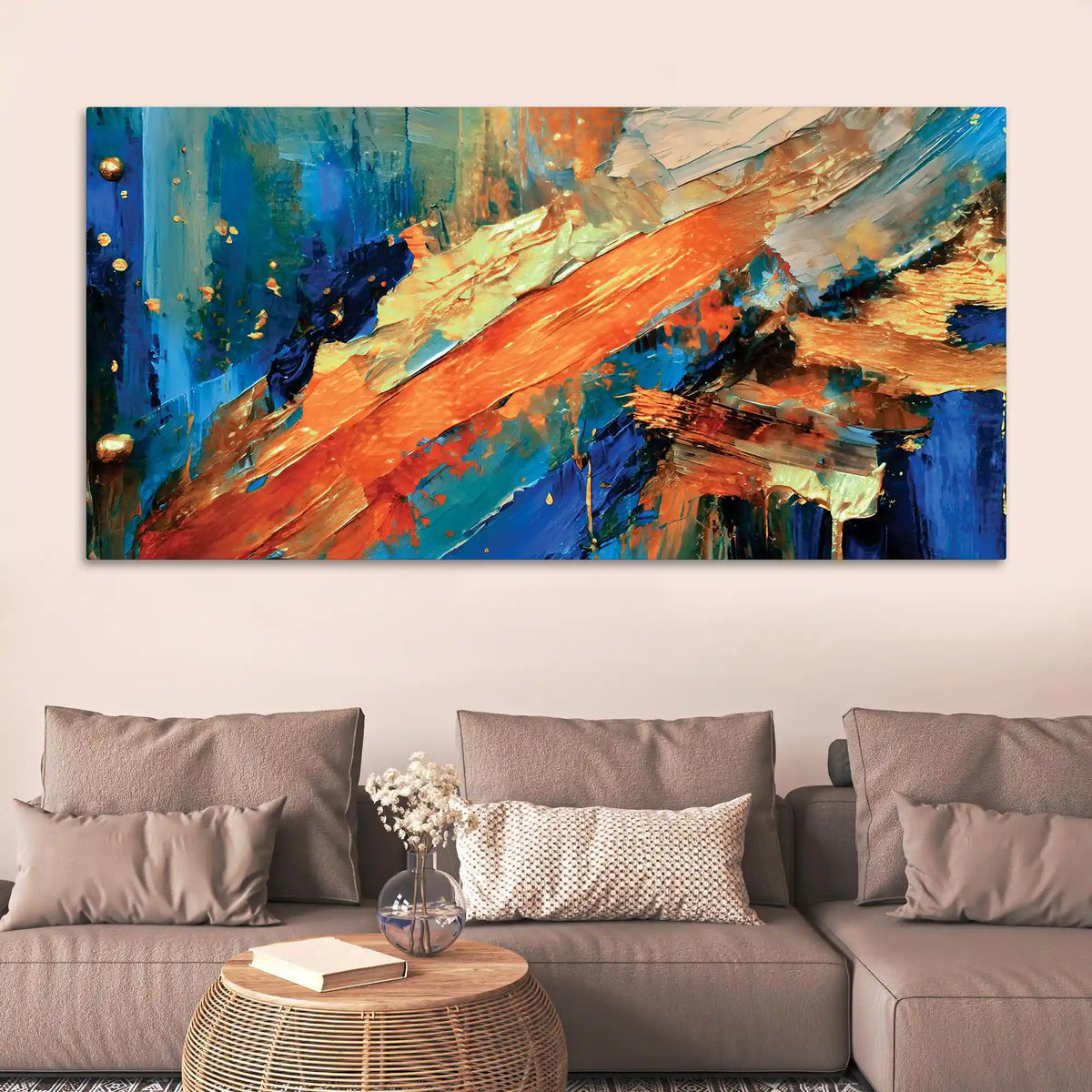 Bold Abstract Canvas Painting for Home & Office Decor