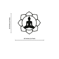 Buddha Calm & Peaceful Statue Metal Art Wall Decor