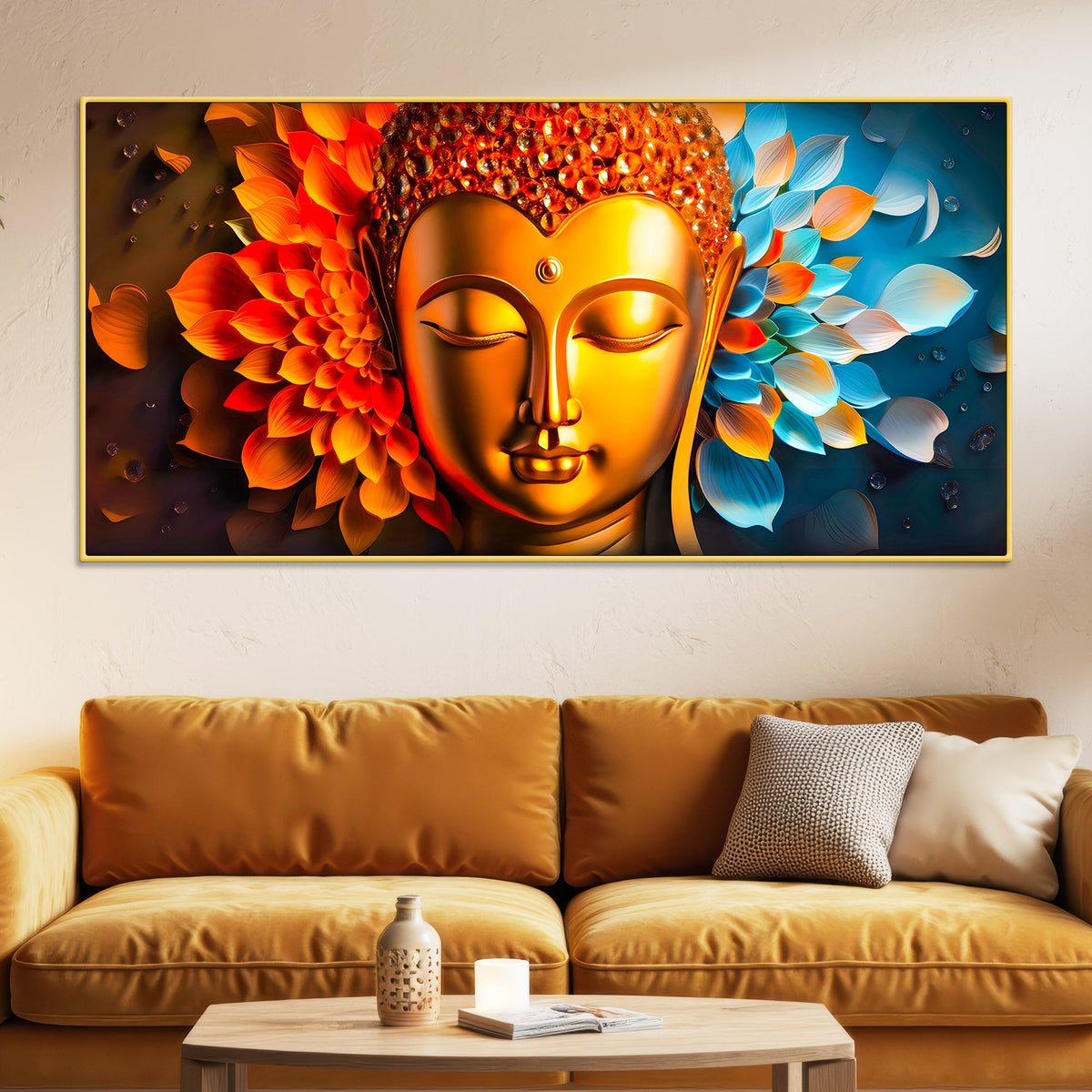 Buddha Canvas Painting for Elegant Living Spaces