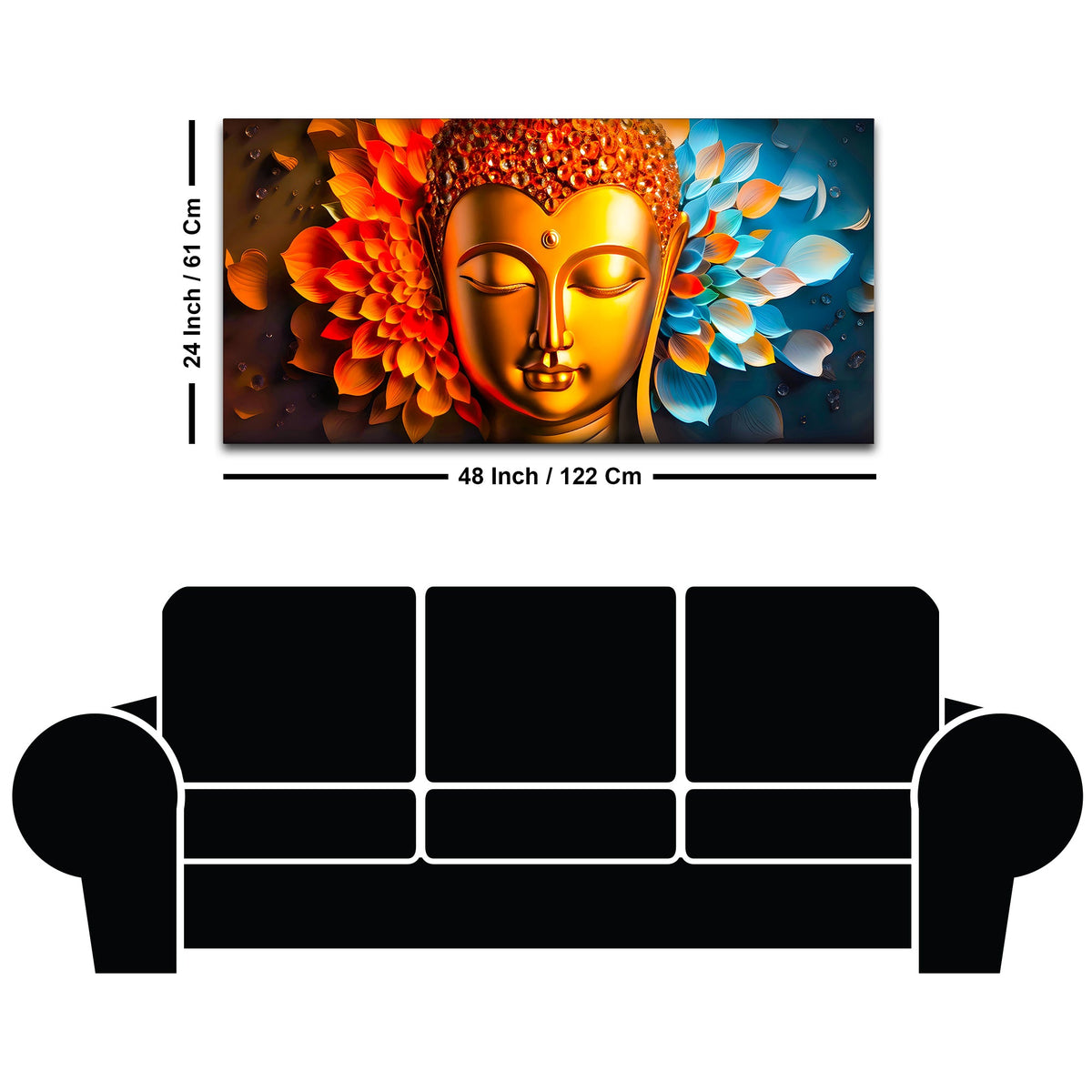 Buddha Canvas Painting for Elegant Living Spaces