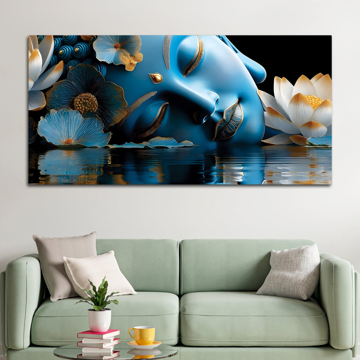 Buddha Canvas Painting for Positive Vibes
