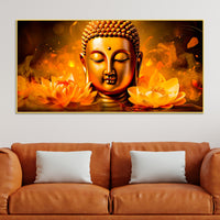 Buddha Canvas Wall Painting for Calm & Positive Home Energy