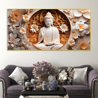 Buddha Face Canvas Painting – Modern Home Wall Decor