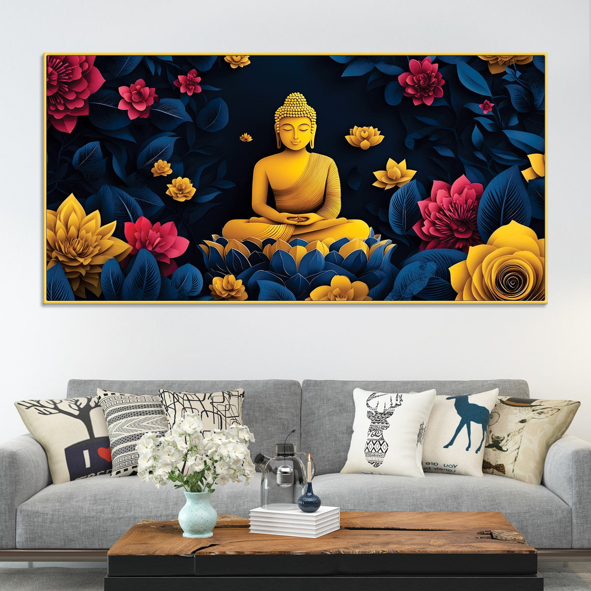 Buddha Focus Painting for Meditation Corners