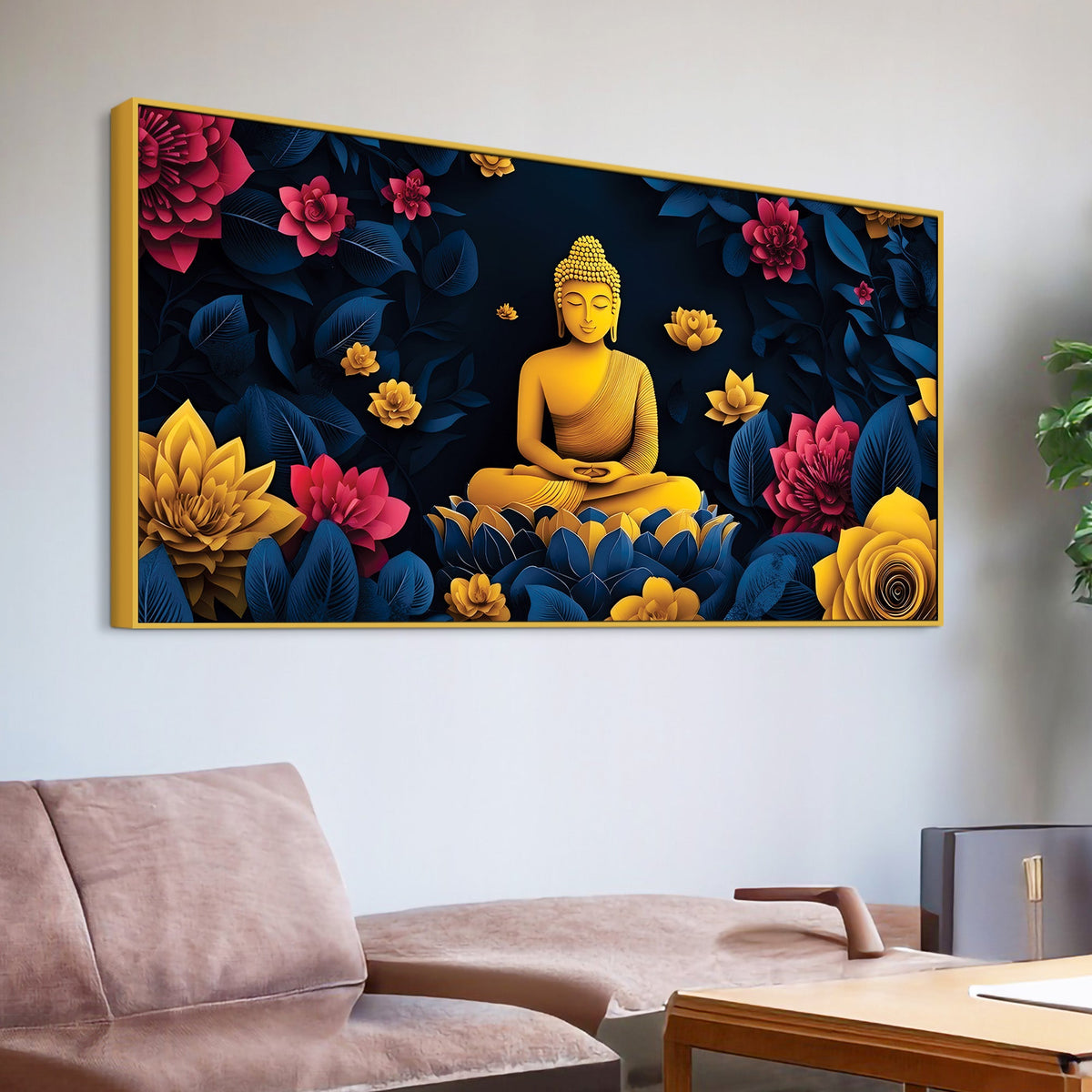 Buddha Focus Painting for Meditation Corners
