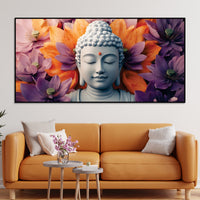 Buddha Head Wall Painting – Luxury Living Room Decor