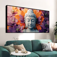 Buddha Head Wall Painting – Luxury Living Room Decor