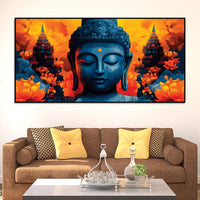Buddha Lotus Wall Art – Luxury Spiritual Canvas Painting