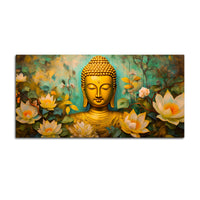 Buddha Lotus Wall Painting for Meditation Space