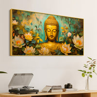 Buddha Lotus Wall Painting for Meditation Space