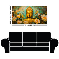 Buddha Lotus Wall Painting for Meditation Space