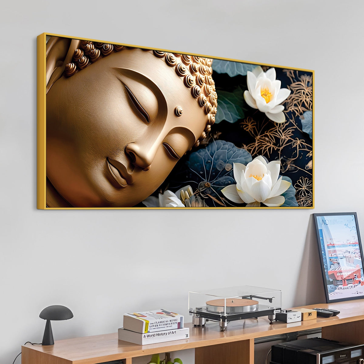 Buddha Floral Painting for Home Decoration